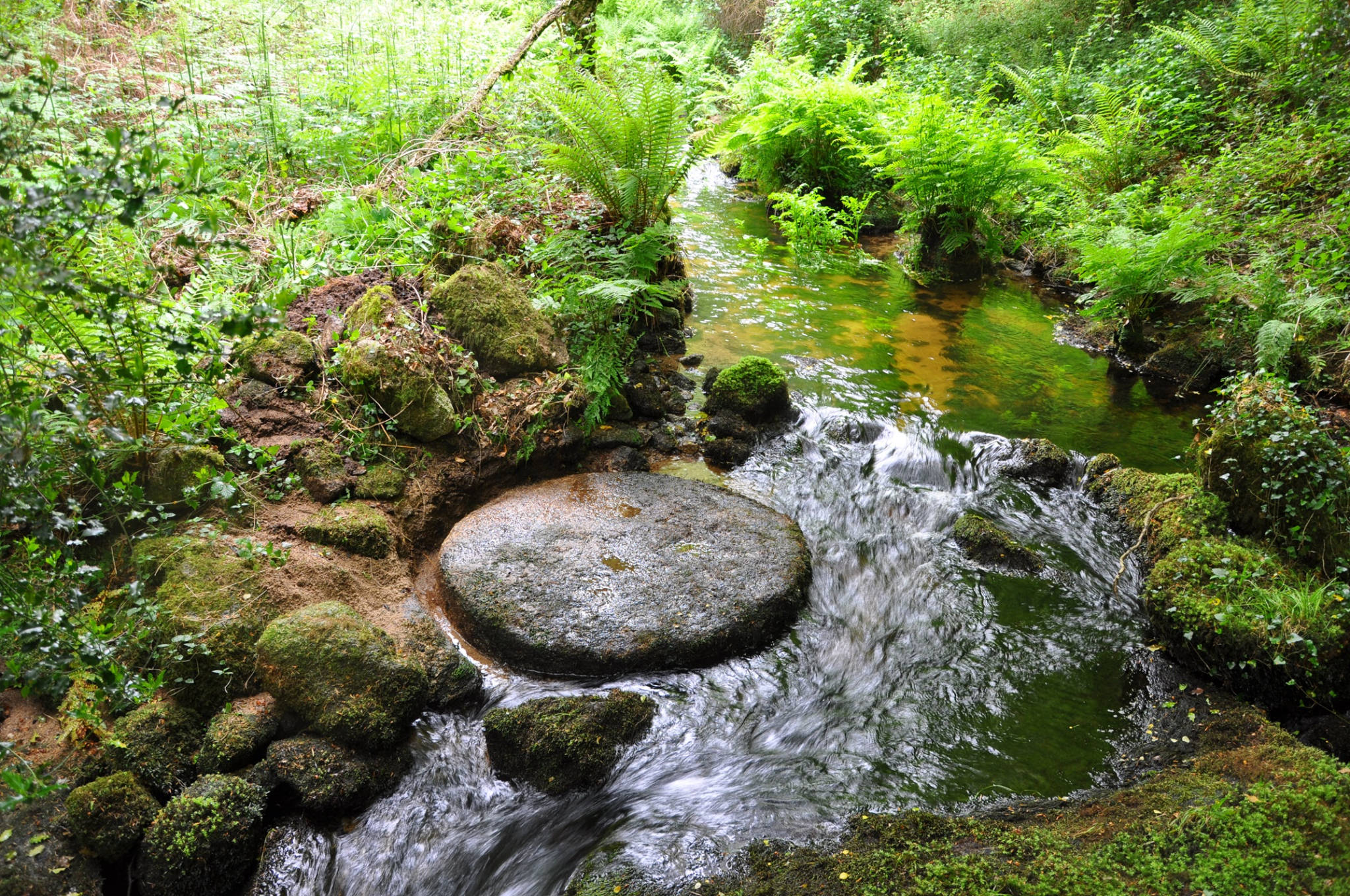 Grindstone in the stream - La Trinité Lanvénégen © RMCom